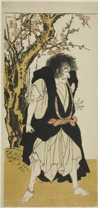 Skuespilleren Ichikawa Danjuro V som den frafaldne buddhistiske munk Wantetsu fra Okamidani, i den femte scene af Play Date Nishiki Tsui no Yumitori (A Dandyish Brocade: Opposing Warriors), opført på Morita Theatre i den ellevte måned, 1778 af Katsukawa Shunsho
