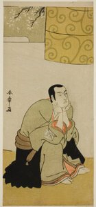 Skuespilleren Ichikawa Monnosuke II som buddhistisk munk i skuespillet Edo no Hana Mimasu Soga, opført på Nakamura Theatre i den fjerde måned, 1783 af Katsukawa Shunsho