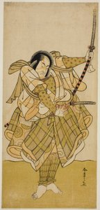 Skuespilleren Ichikawa Monnosuke II i en uidentificeret rolle af Katsukawa Shunsho