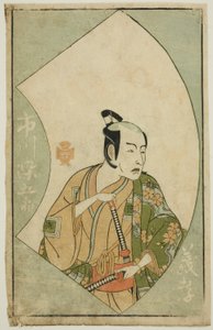 Skuespilleren Ichikawa Somegoro, fra "A Picture Book of Stage Fans (Ehon butai ogi)" af Katsukawa Shunsho