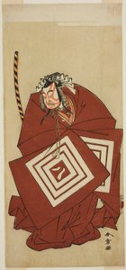 Skuespilleren Ichikawa Yaozo II som Hachio-maru Aratora i stykket Chigo Sakura Jusan Kane, opført på Ichimura Theatre i den ellevte måned, 1774 af Katsukawa Shunsho