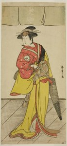 Tea C and r Celebration White Doctor V As Push Member Te Pay Kana Writing of Love Relationships Soga, Performed At Te Ichimura Te, Member Te Fourth Gate, 1789 af Katsukawa Shunsho