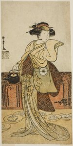 Skuespilleren Iwai Hanshiro IV som Tsukisayo i Play Gohiiki Nenne Soga, opført på Nakamura Theatre i den første måned, 1779 af Katsukawa Shunsho