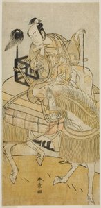 Skuespilleren Matsumoto Koshiro IV som Ogata no Saburo forklædt som Matsuura Saemon i stykket Ichi no Tomi Tsuki no Kaomise, opført på Morita Theatre i den ellevte måned, 1774 af Katsukawa Shunsho