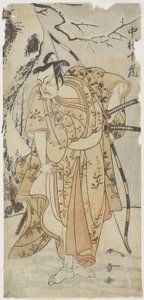 Skuespilleren Nakamura Ju_zo_ i en Samurai-rolle af Katsukawa Shunsho