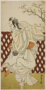 Skuespilleren Nakamura Nakazo I som Sakon-gitsune i skuespillet Hana-zumo Genji Hiiki, opført på Nakamura Theatre i den ellevte måned, 1775 af Katsukawa Shunsho