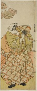 Skuespilleren Nakamura Nakazo I som Watanabe no Tsuna i skuespillet Shitenno Tonoi no Kisewata, opført på Nakamura Theatre i den ellevte måned, 1781 af Katsukawa Shunsho