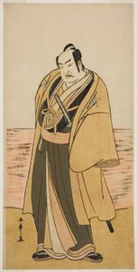 Nakamura Sukegoro II som Kaminari Shokuro i Play Hatsumombi Kuruwa Soga, opført på Nakamura Theatre i anden måned, af Katsukawa Shunsho