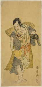 Skuespilleren Nakamura Utaemon I som Kudo Suketsune forklædt som en tigger i stykket Soga Moyo Aigo no Wakamatsu, opført på Nakamura Theatre i den første måned, 1769 af Katsukawa Shunsho