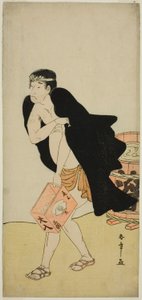 Skuespilleren Onoe Matsusuke I som Palanquin-bæreren Gohei i skuespillet Kitekaeru Nishiki no Wakayaka, opført på Nakamura Theatre i den ellevte måned, 1780 af Katsukawa Shunsho