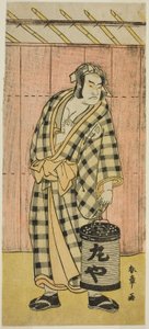Otani Hiroji III som Maruya Gorohachi i stykket Kotobuki Banzei Soga, opført på Ichimura Theatre i den femte måned, af Katsukawa Shunsho