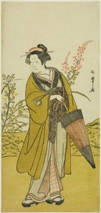 Skuespilleren Otani Tomoemon I som Otsuma i stykket Kabuki no Hana Bandai Soga, opført på Ichimura Theatre i den fjerde måned, 1781 af Katsukawa Shunsho