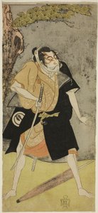 Skuespilleren Sawamura Sojuro II som en fredløs af Katsukawa Shunsho