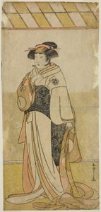 Yamashita Kinsaku II som Lady Manko (Manko Gozen) i Play Hatsumombi Kuruwa Soga, opført på Nakamura Theatre i den første måned, af Katsukawa Shunsho