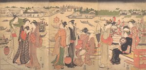 Festival ved Sumida-floden, slutningen af det 18. århundrede.