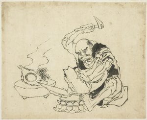 Zen Munk brændende billede af Buddha (T