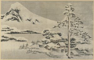 (Seaside Village in Snow), 1814 af Katsushika Hokusai