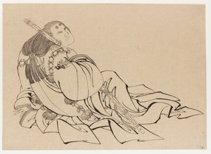 En hofmand, slutningen af det 18.-begyndelsen af det 19. århundrede. af Katsushika Hokusai