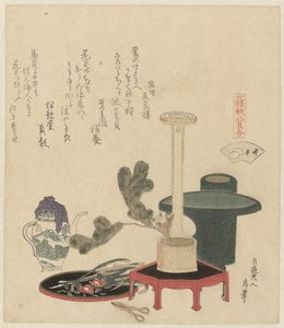 Et blomsterarrangement af Katsushika Hokusai