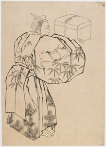 En domstol messenger, slutningen af det 18. århundrede fra det 19. århundrede. af Katsushika Hokusai