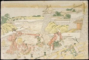 3. akt fra skuespillet *Kanadehon Chūshingura*, »En kana-lærebog om de trofaste vasallers skat« af Katsushika Hokusai