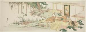 Beundrer blåregn af Katsushika Hokusai