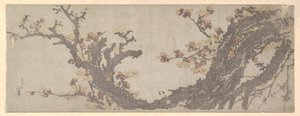Et gammelt blomstrende blommetræ af Katsushika Hokusai