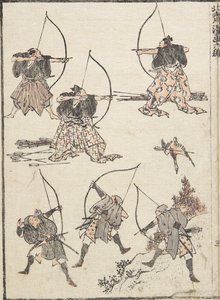 Bueskytter, 1817 af Katsushika Hokusai