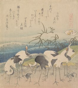 Foot Cam, fra seriens Genroku River Meeting, 1821. af Katsushika Hokusai