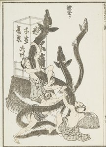 Store ål af Katsushika Hokusai