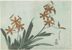 Blackberry Lilies, ca. 1832 af Katsushika Hokusai