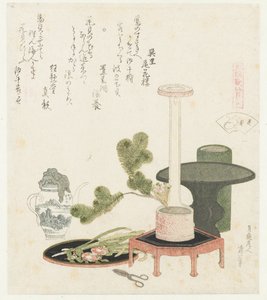 blomsterskal Hanagai (titel på objekt) En sammenligning af Genroku-digte og skaller (serietitel) Genroku kasen kaiawase (serietitel på objekt) af Katsushika Hokusai