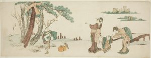 Dreng slipper en drage af Katsushika Hokusai