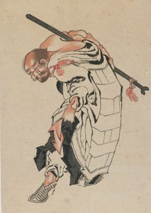 Buddhistisk figur, slutningen af det 18.-begyndelsen af det 19. århundrede. af Katsushika Hokusai