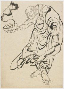 Buddhistisk figur, slutningen af det 18.-begyndelsen af det 19. århundrede. af Katsushika Hokusai