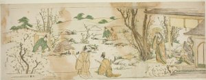 Høvisk begivenhed efter forbillede på Lanting Gathering af Katsushika Hokusai