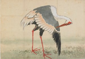 Trane, Edo-periode, slutningen af det 18.-begyndelsen af det 19. århundrede. af Katsushika Hokusai