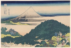Cushion Pine Tree at Aoyama (Aoyama Enza no matsu), fra serien "Thirty-six Views of Mount Fuji (Fugaku sanjurokkei)" af Katsushika Hokusai