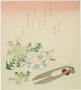 Mælkebøtter til det nye år af Katsushika Hokusai