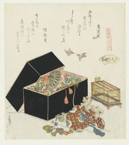 Spurveskallen Suzumegai (titel på objekt) En sammenligning af Genroku-digte og skaller (serietitel) Genroku kasen kaiawase (serietitel på objekt) af Katsushika Hokusai