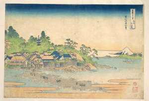 Enoshima i Sagami-provinsen (Sōshū Enoshima), fra serien »De 36 udsigter over Fuji-bjerget« (Fugaku sanjūrokkei) af Katsushika Hokusai