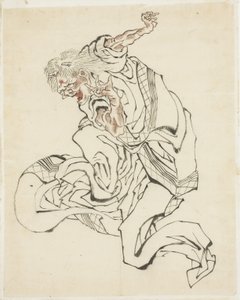 Kvinde Oni (illustration til et folkeeventyr), ca. 1815-49 (blæk og farve på papir) af Katsushika Hokusai