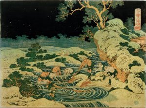 Fakkelfiskeri i Kai -provinsen af Katsushika Hokusai