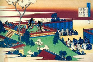 Fra serien Hundred Poems by One Hundred Poets: Henjo, c1830. af Katsushika Hokusai
