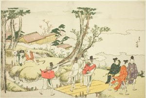 Frontispice til det illustrerede album "Thirty-six Immortal Women Poets" ("Nishikizuri onna sanjurokkasen") af Katsushika Hokusai