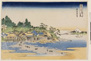Fuji fra Enoshima Island i Sagami-provinsen, fra serien Thirty-six Views of Mt. Fuji, begyndelsen af 1830