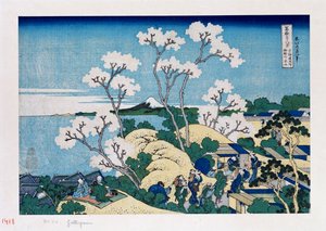 Fuji fra Gotenyama ved Shinagawa på Tokaidoen, fra serien "The Thirty-Six Views of Mt. Fuji" af Katsushika Hokusai