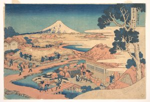 Fuji fra Katakura-teplantagerne i Suruga (Sunshū Katakura chaen no Fuji), fra serien »De 36 udsigter over Fuji« (Fugaku sanjūrokkei) af Katsushika Hokusai