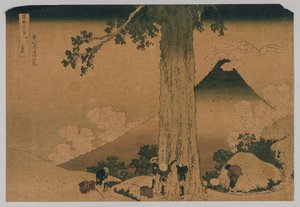 Fuji fra Pass of Mishima, Koshu-provinsen af Katsushika Hokusai