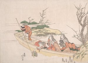 Indsamling af tang. af Katsushika Hokusai
